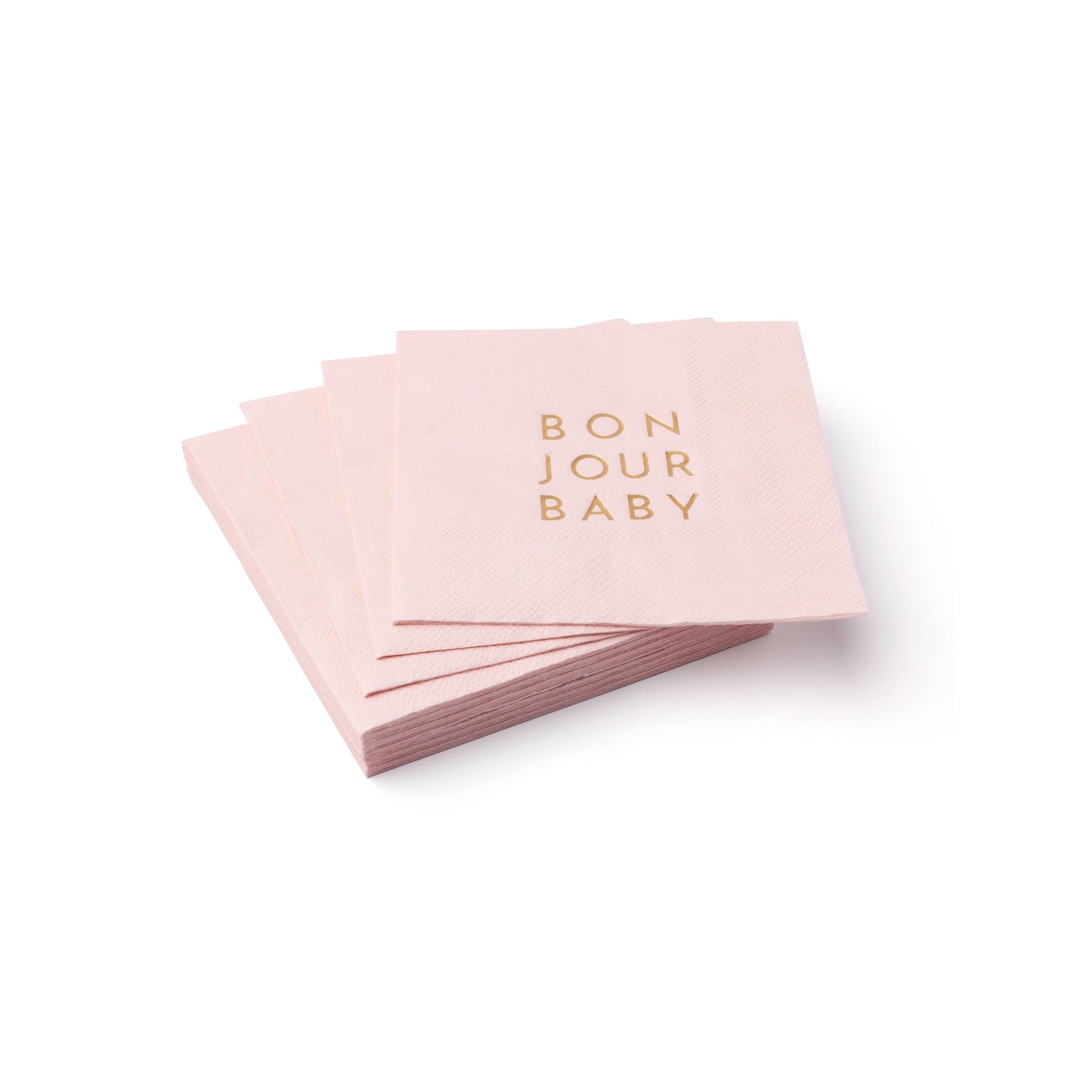 Bonjour Baby Petal Pink Cocktail Napkins