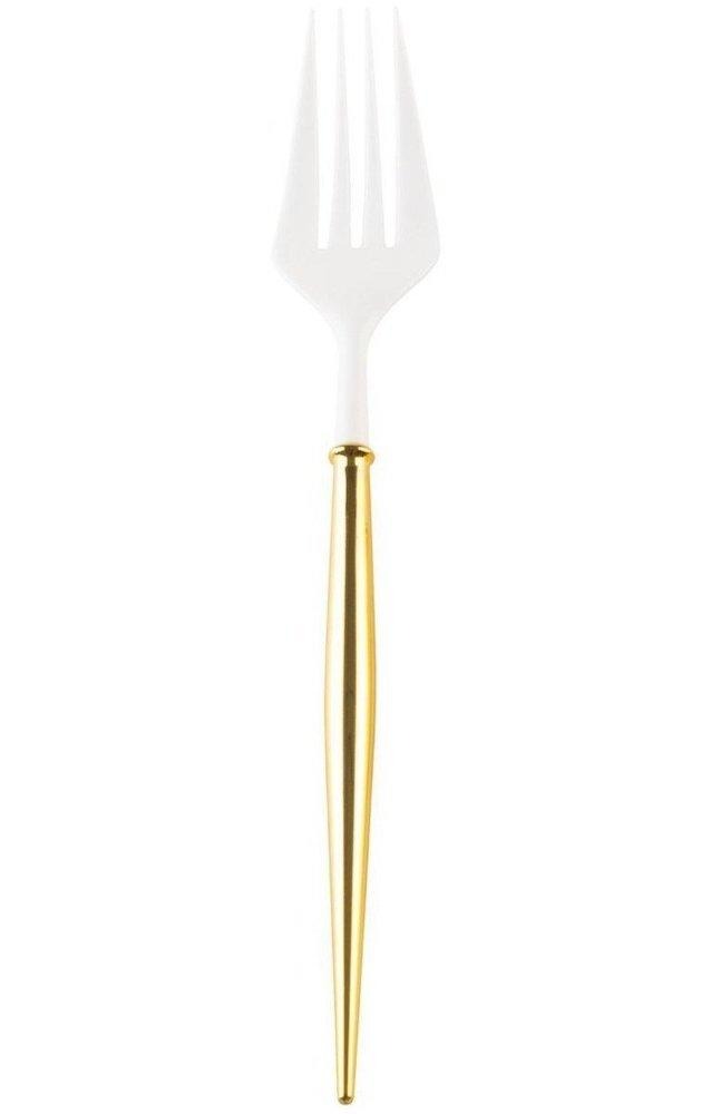 Fancy Gold and White Cutlery