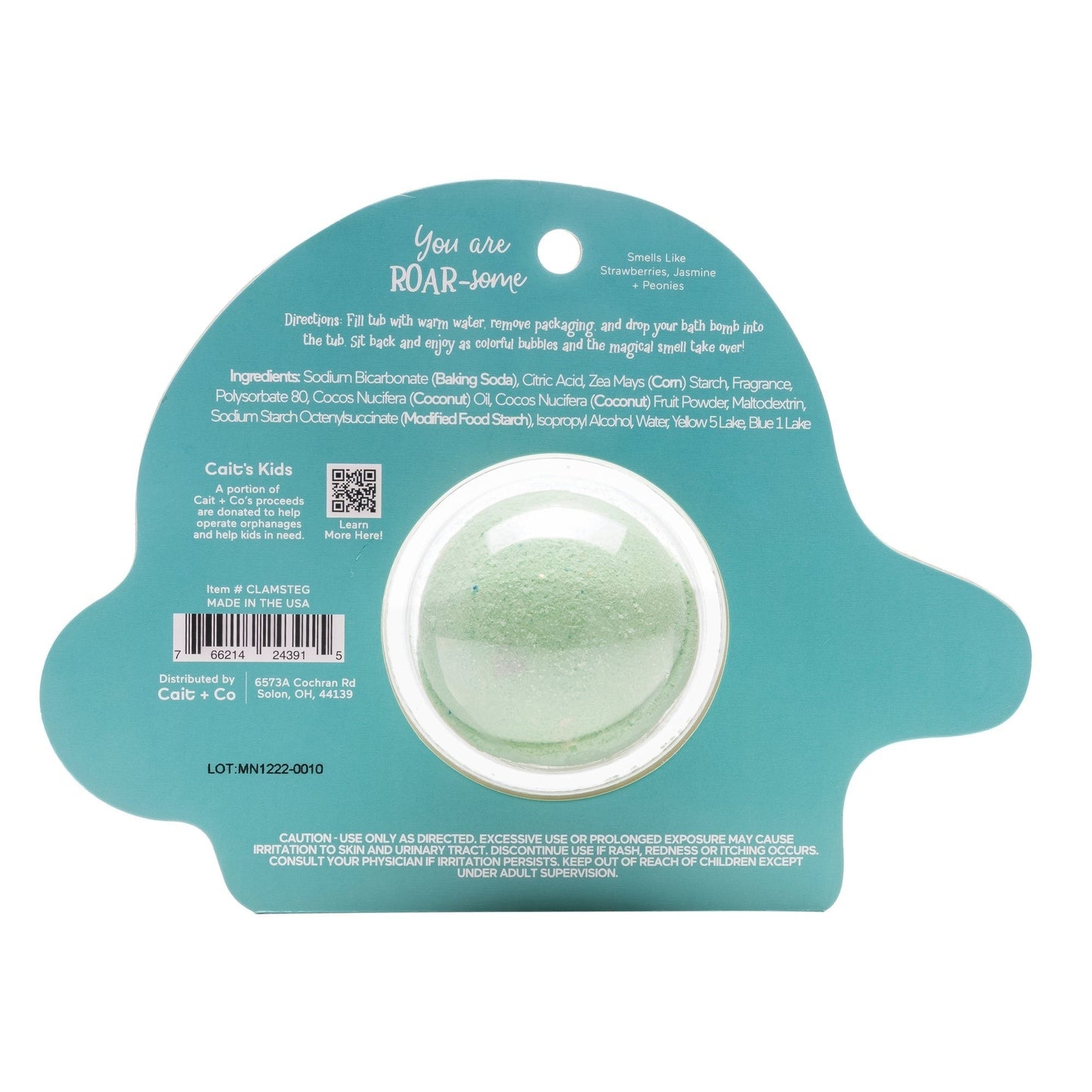Dinosaur Clamshell Bath Bomb