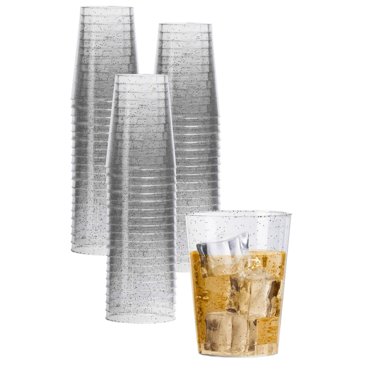 Silver Sparkle Reusable Tumblers