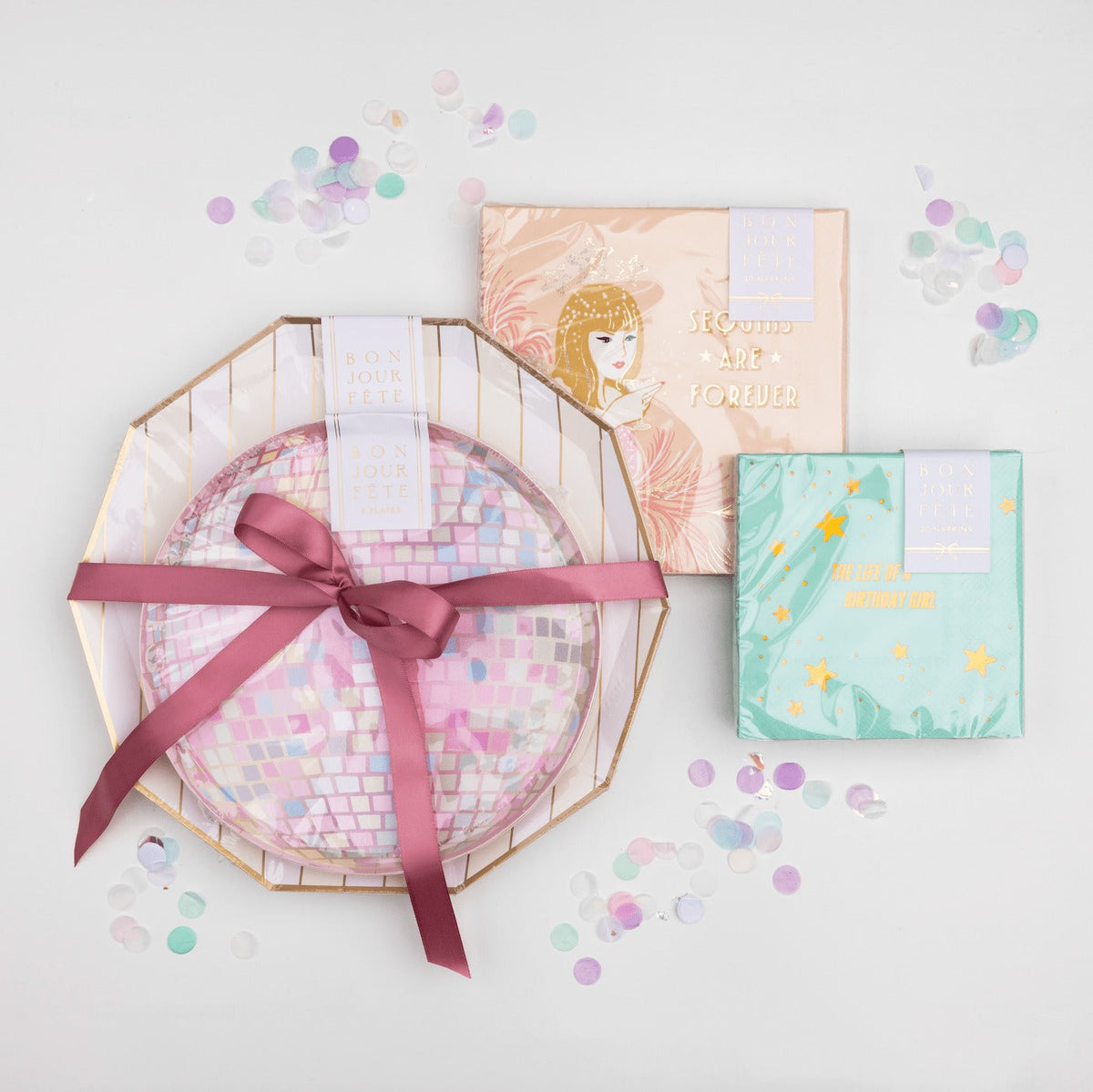 Champagne Fizz Signature Cabana Stripe Plates