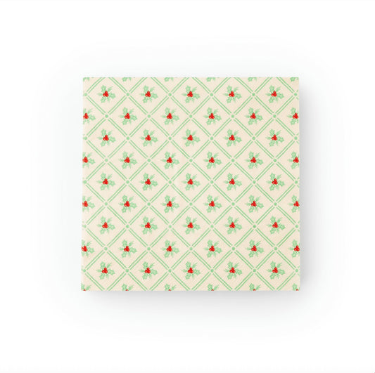 Holly Pattern Christmas Dinner Napkins