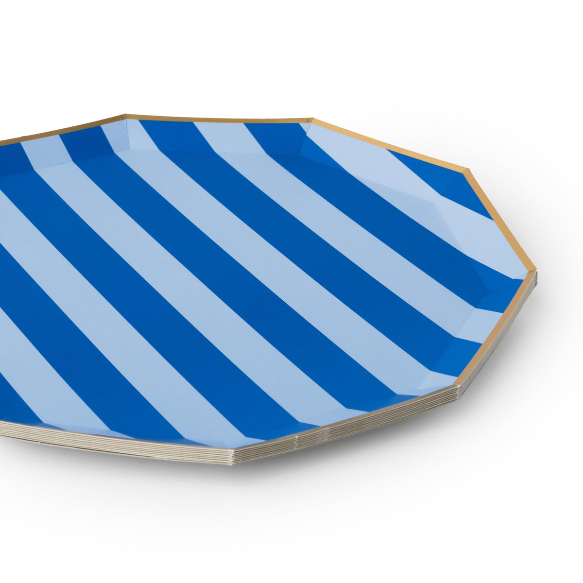 Light & Dark Blue Signature Cabana Stripe Large Plates