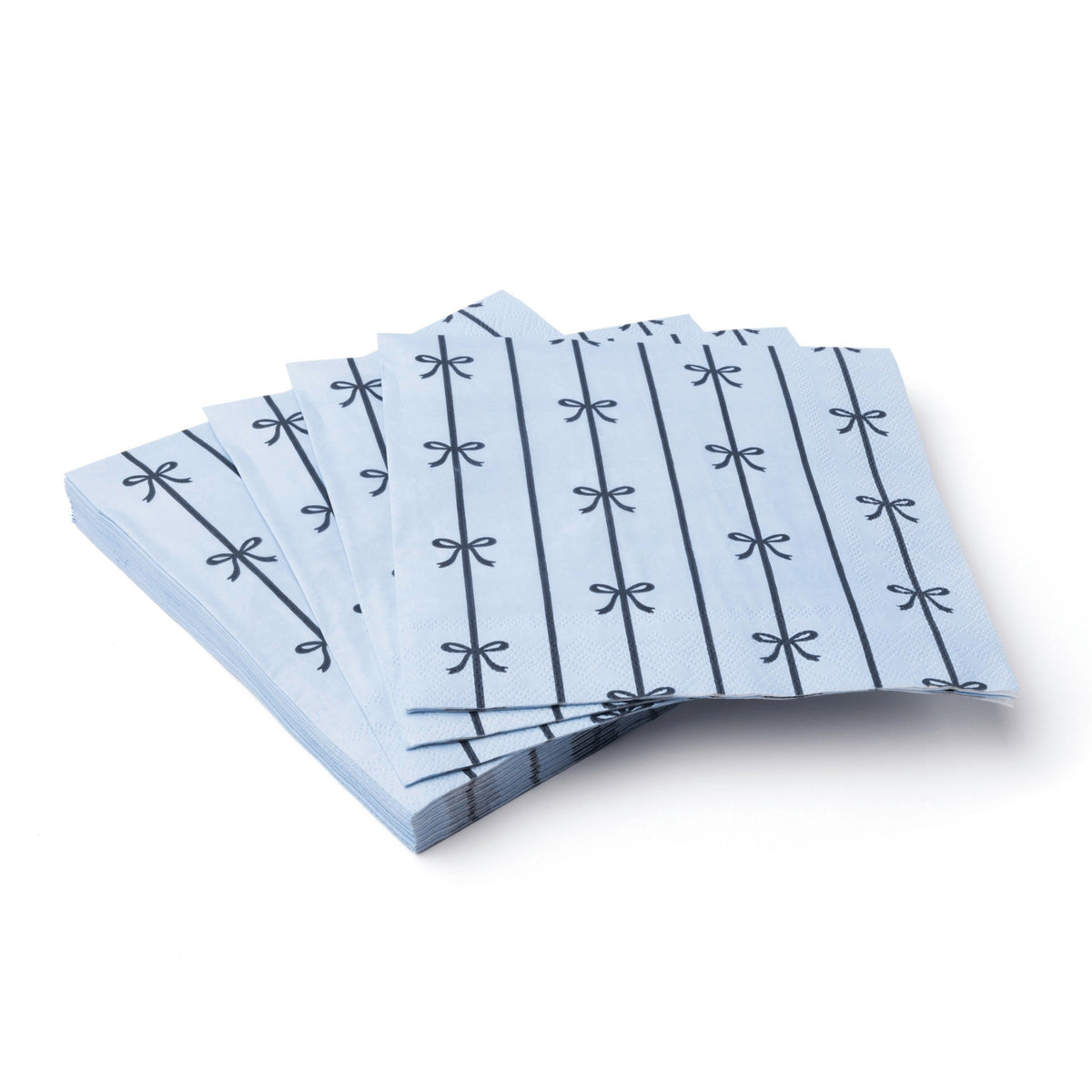 Sky Blue Signature Bow Large Napkins