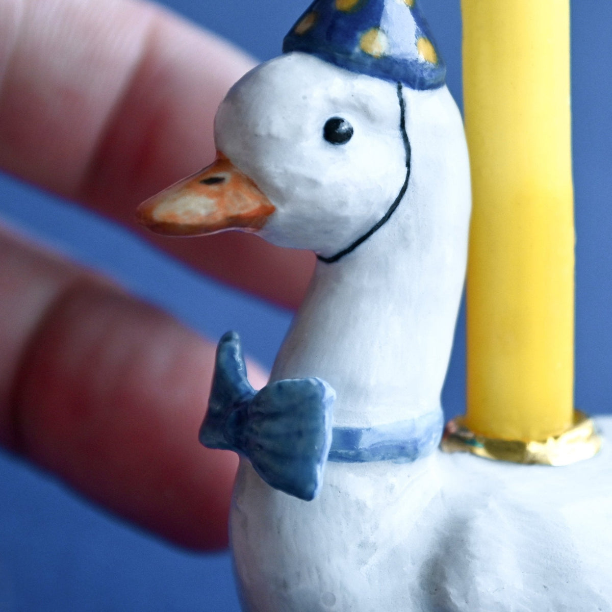 Blue Goose Birthday Candle Holder