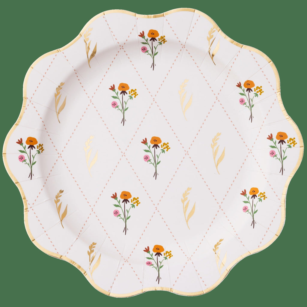 Cozy Fall Floral Dinner Plates