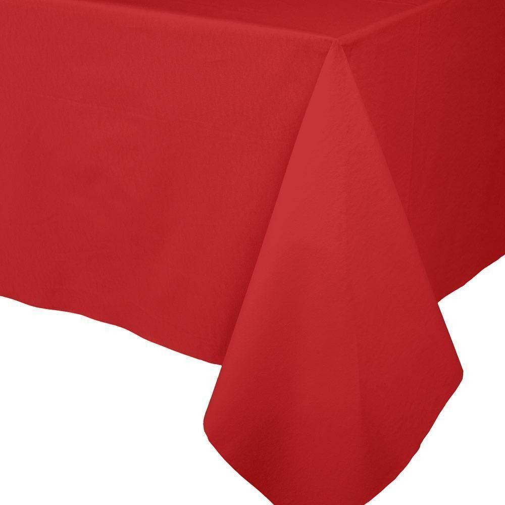 Red Paper Linen Like Table Cover