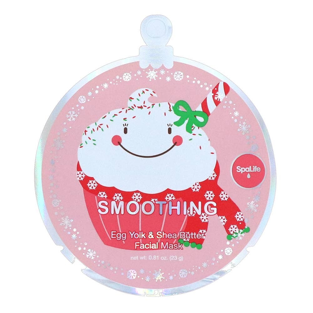 Pink Cupcake Christmas Face Mask