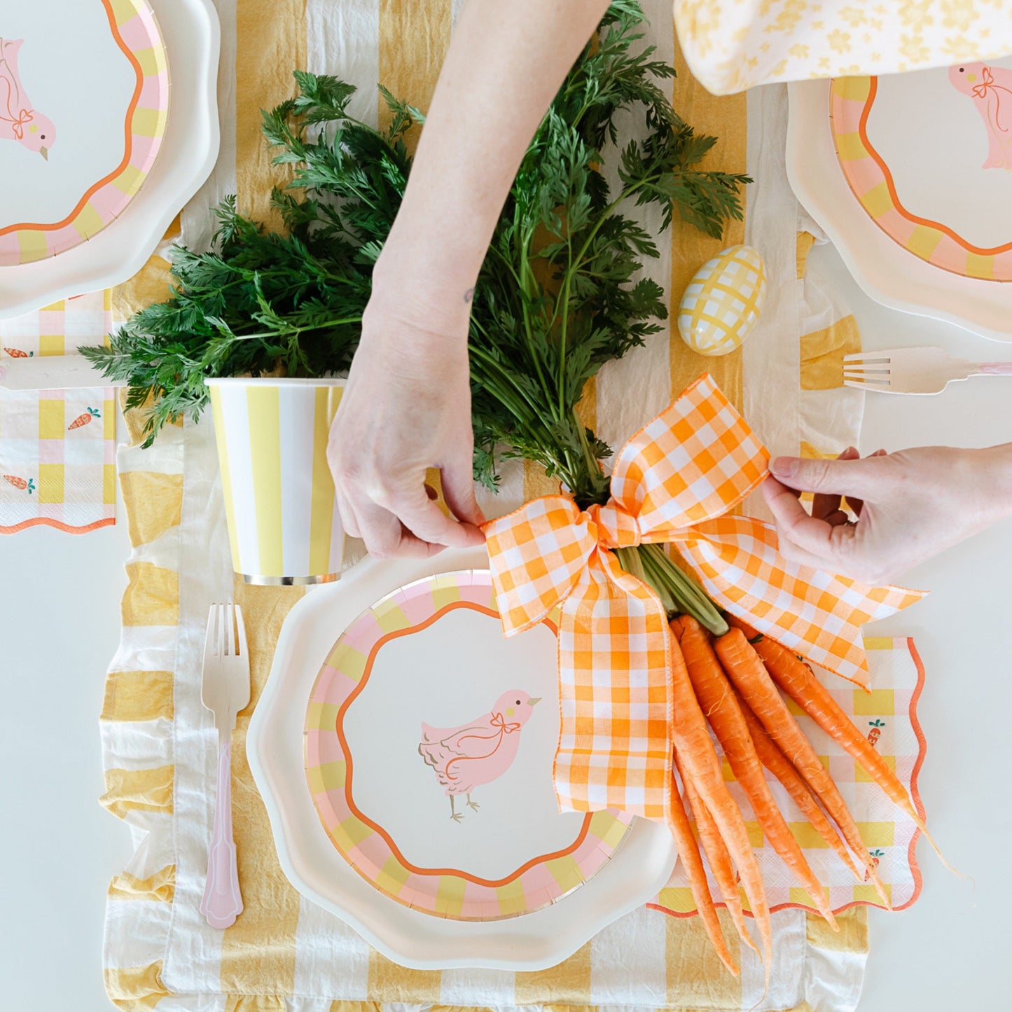Soleil Yellow Signature Cabana Stripe Cups