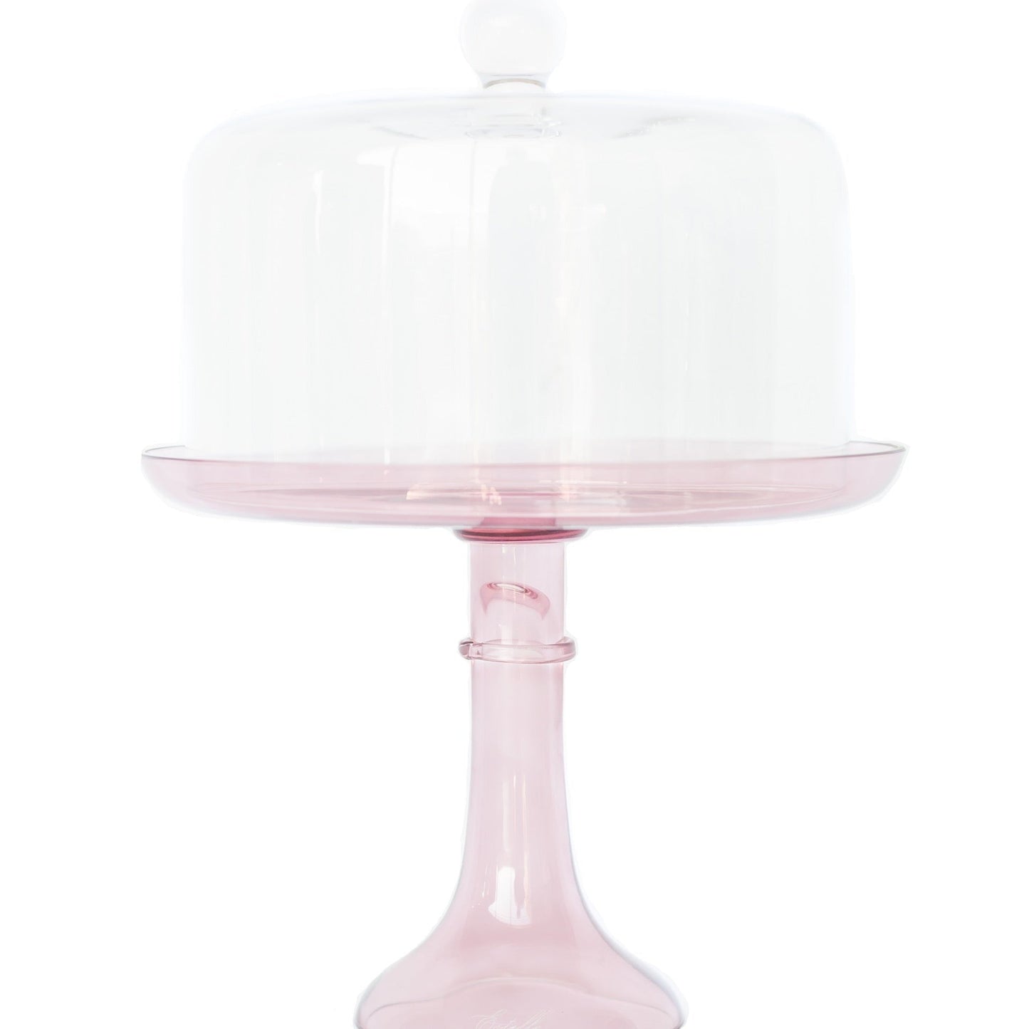 Rose Glass Cake Stand