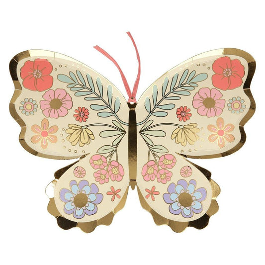 Floral Butterfly Die-Cut Plates