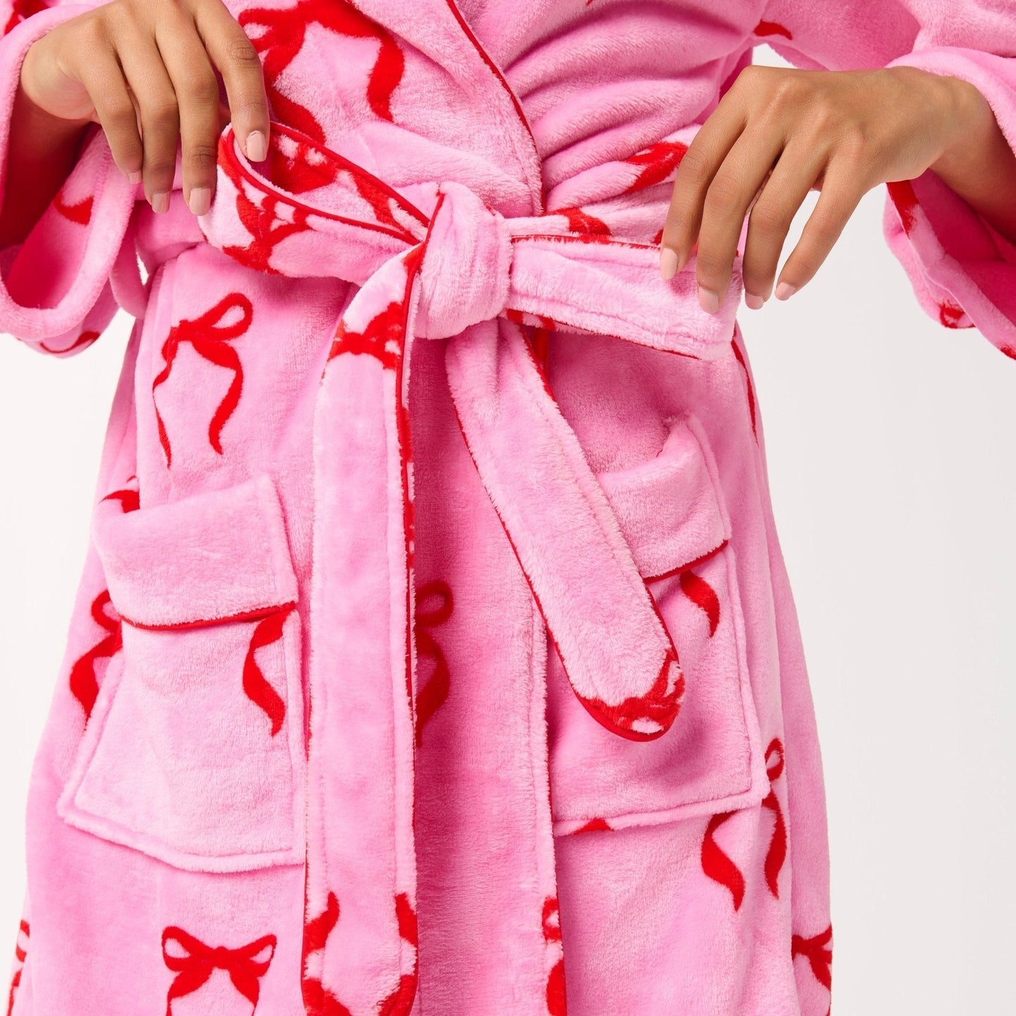 Pink & Red Bow Robe