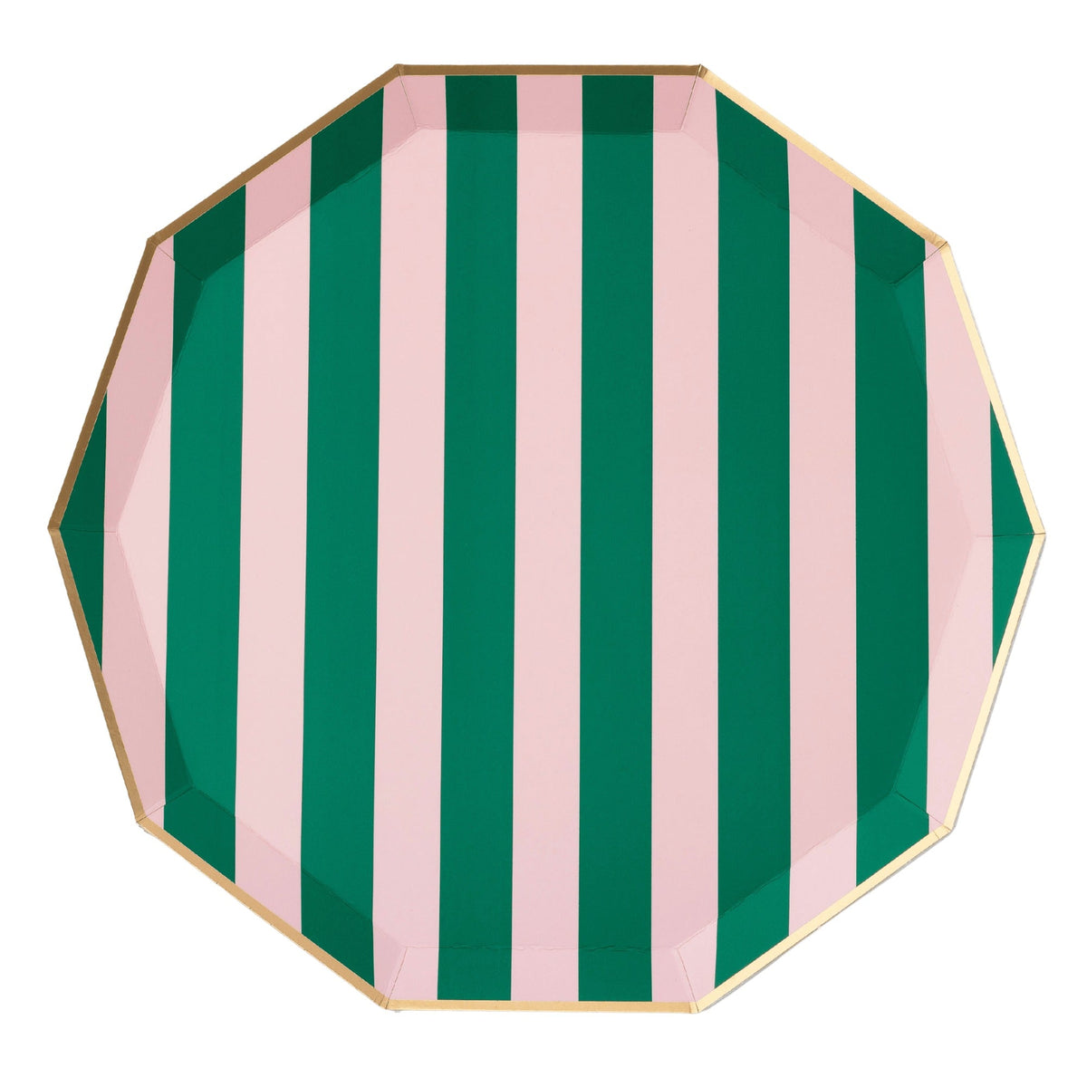 Pink & Green Signature Cabana Stripe Large Plates