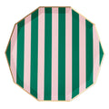 Pink & Green Signature Cabana Stripe Large Plates