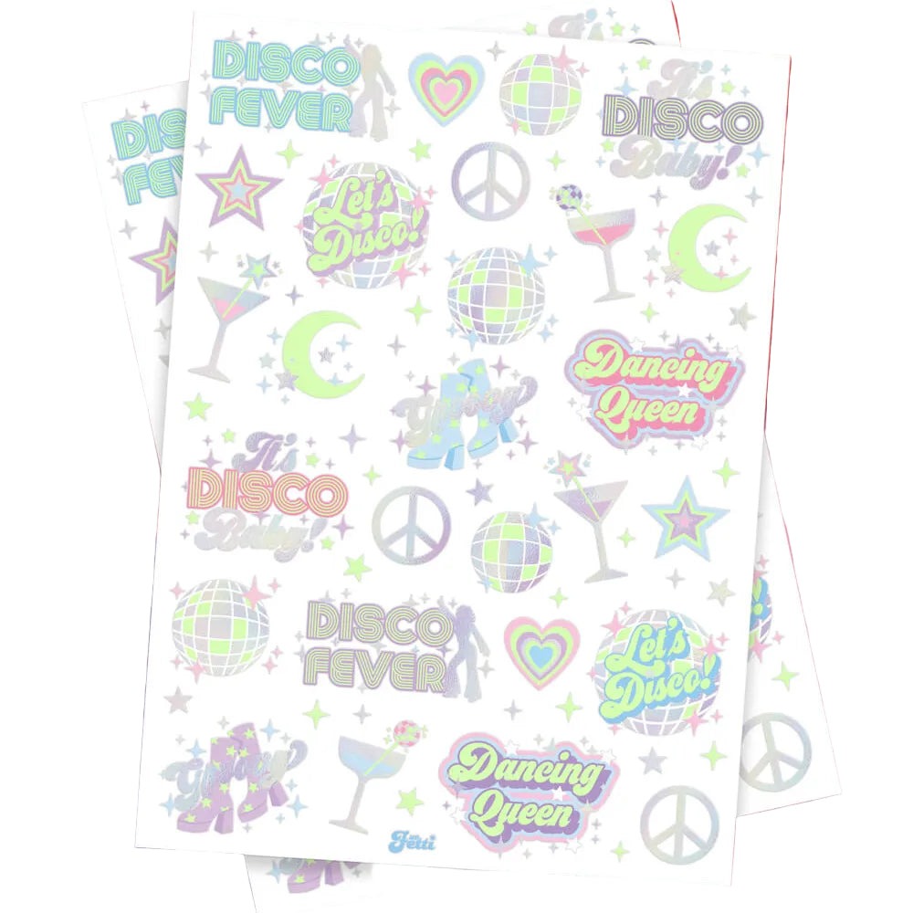 Disco Glow Temporary Tattoos