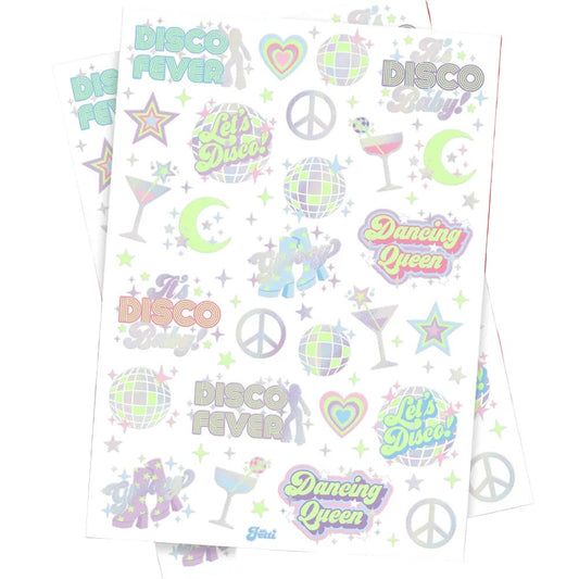 Disco Glow Temporary Tattoos