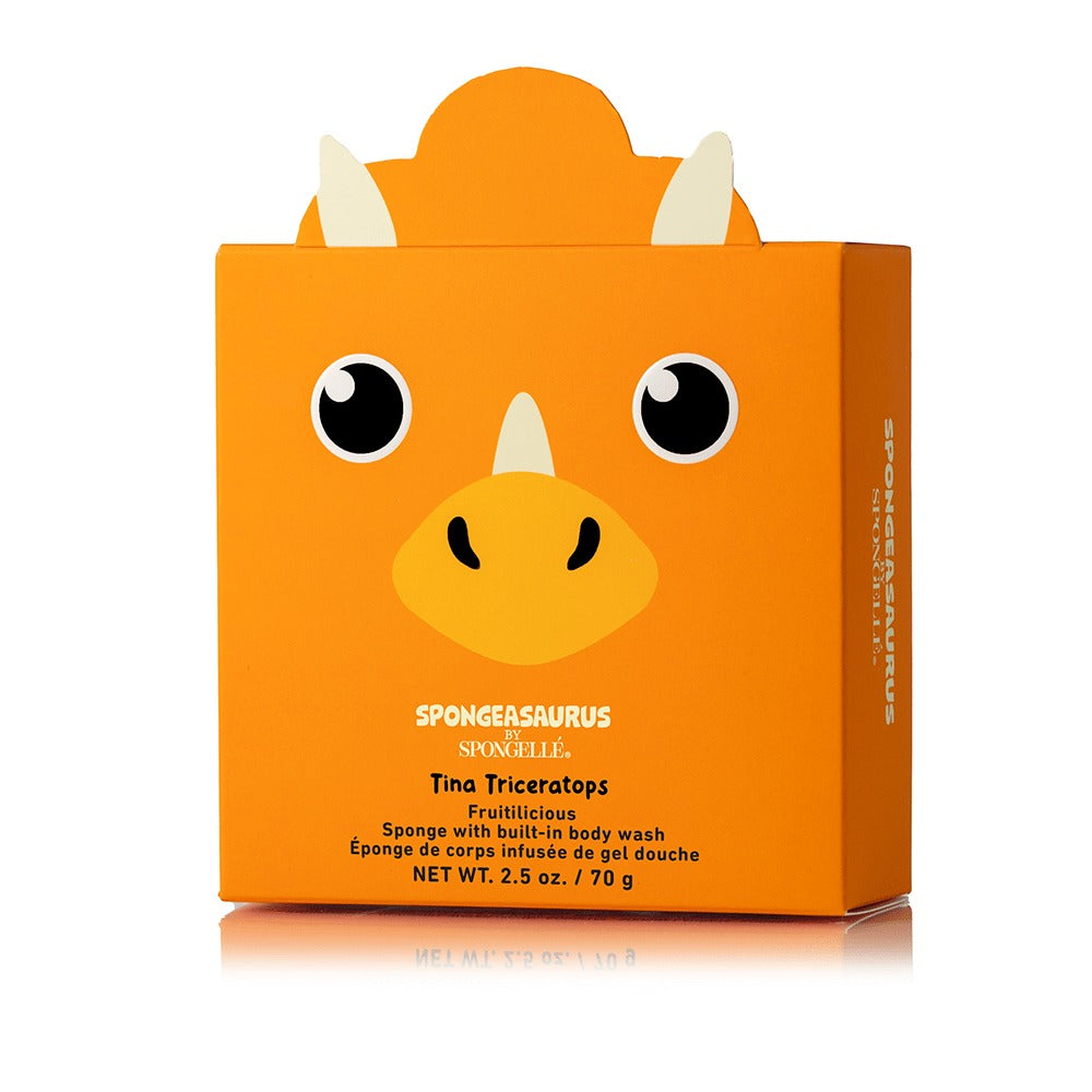Tina Triceratops Shower Buffer Sponge