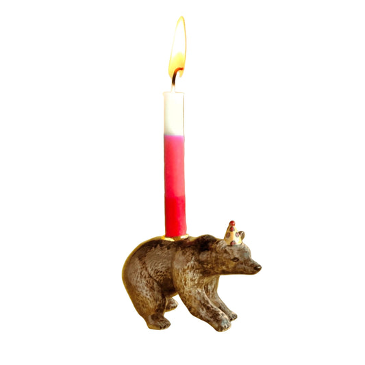 Brown Bear Birthday Candle Holder