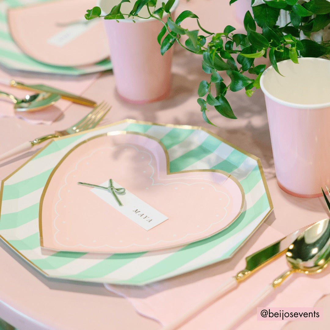 Fresh Mint Signature Cabana Stripe Large Plates