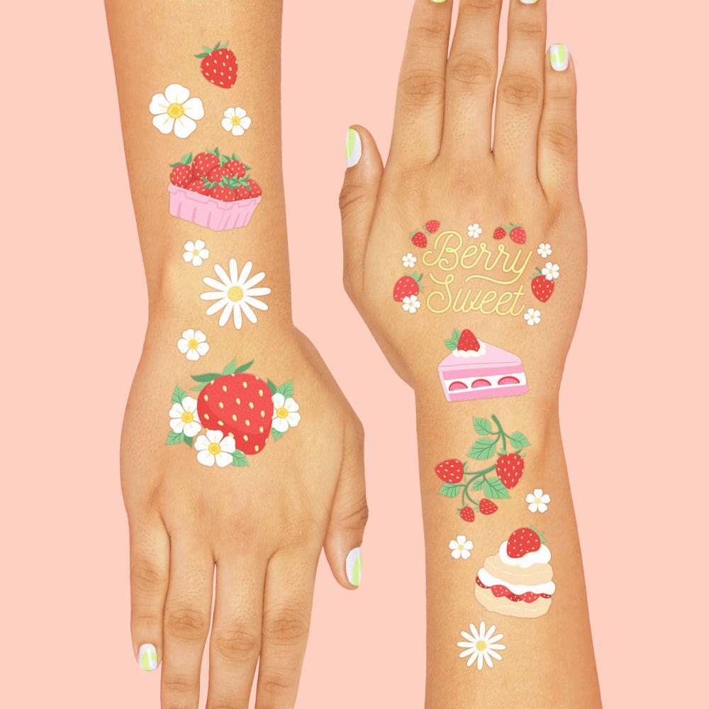 Berry Sweet Temporary Tattoos