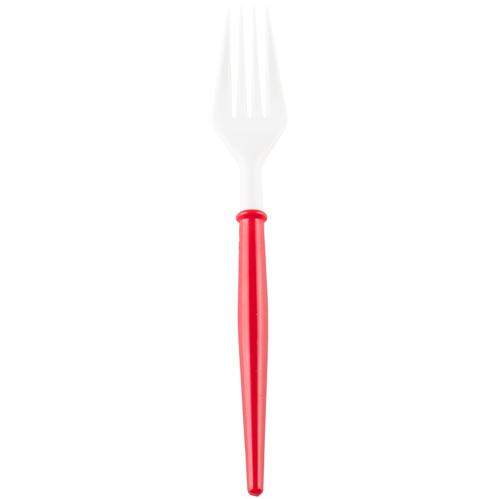Fancy Red and White Cutlery