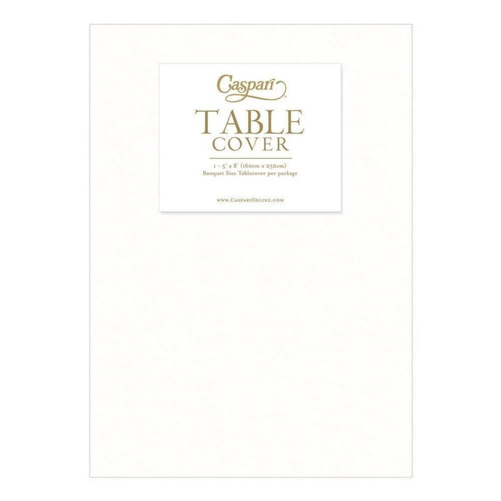 White Paper Linen Like Table Cover