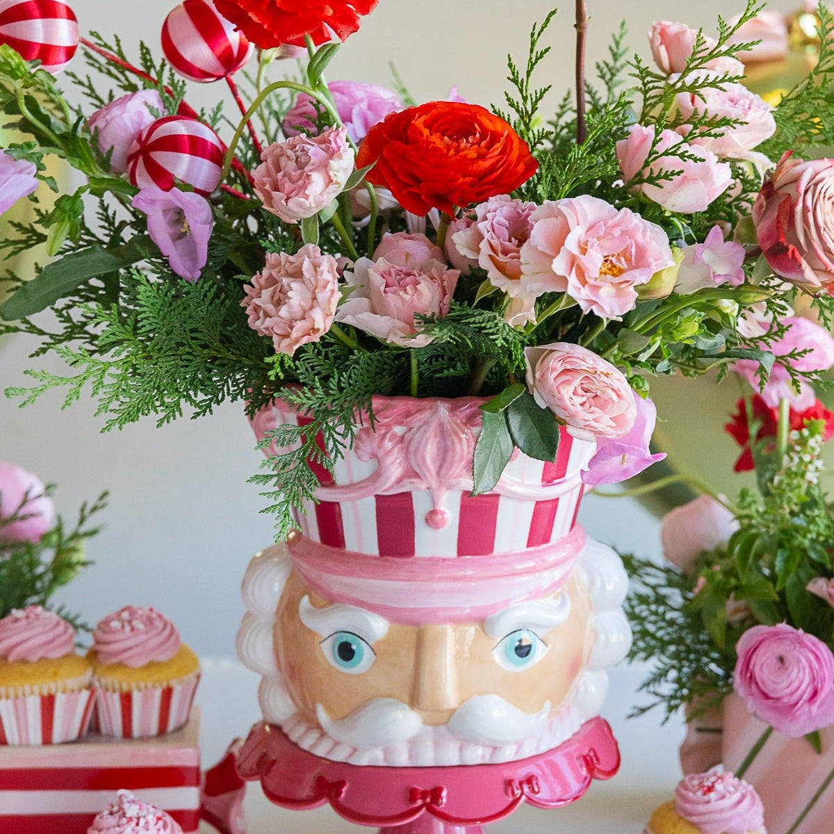 Pink Nutcracker Cookie Jar