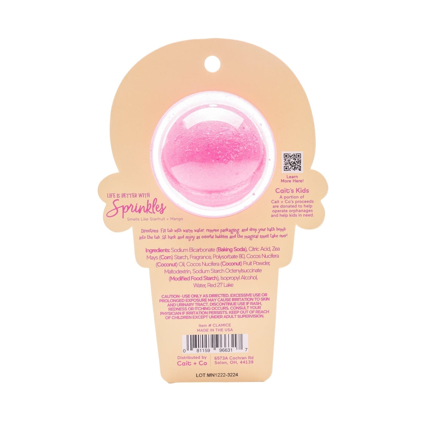 Ice Cream Clamshell Bath Bomb