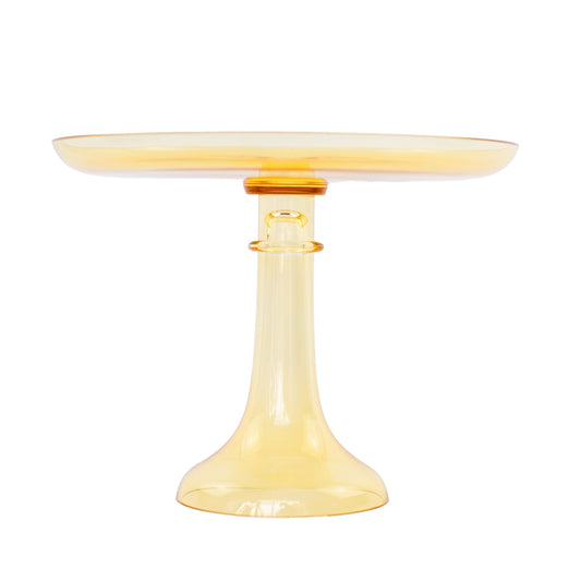 Yellow Glass Cake Stand