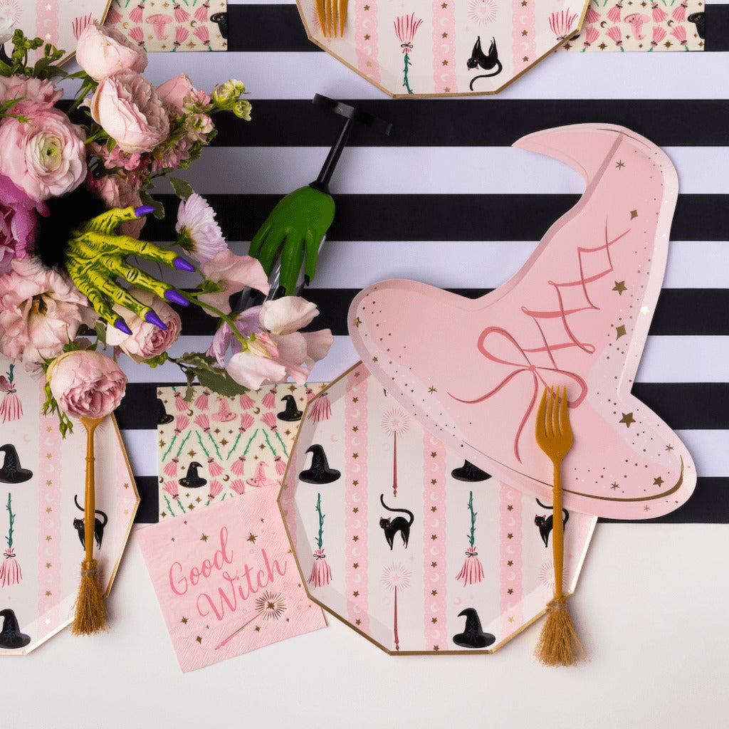Pink Witch Hat Large Plates
