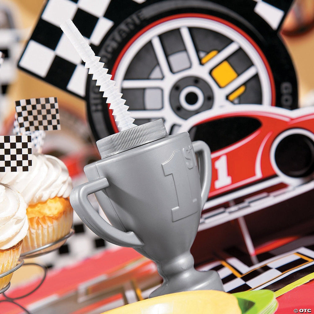 Trophy Tumbler Cup with Straw