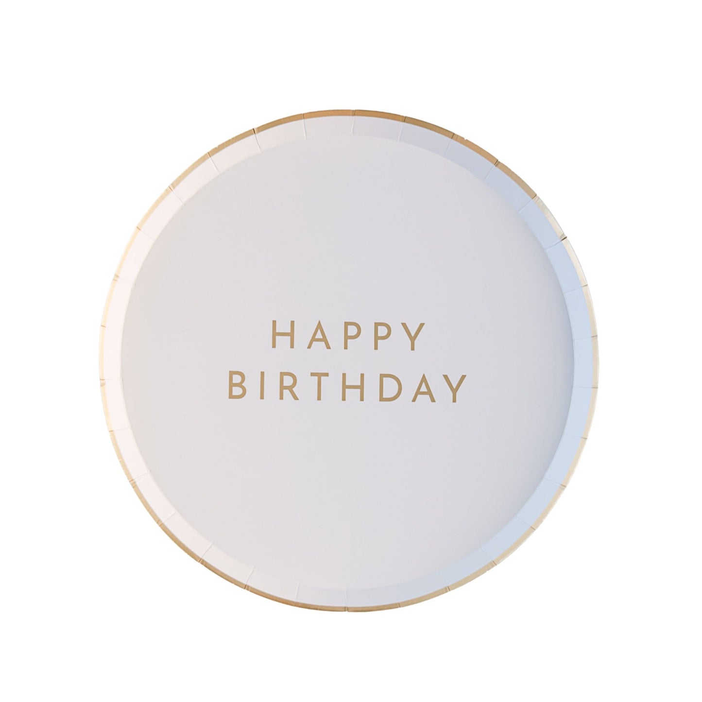 White & Gold Signature Happy Birthday Small Plates