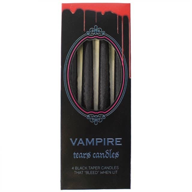 Vampire Tears Black Taper Candles