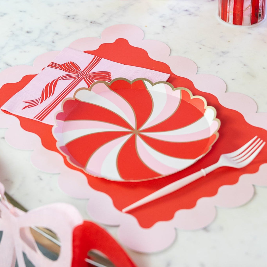 Red & Pink Present Large Napkins