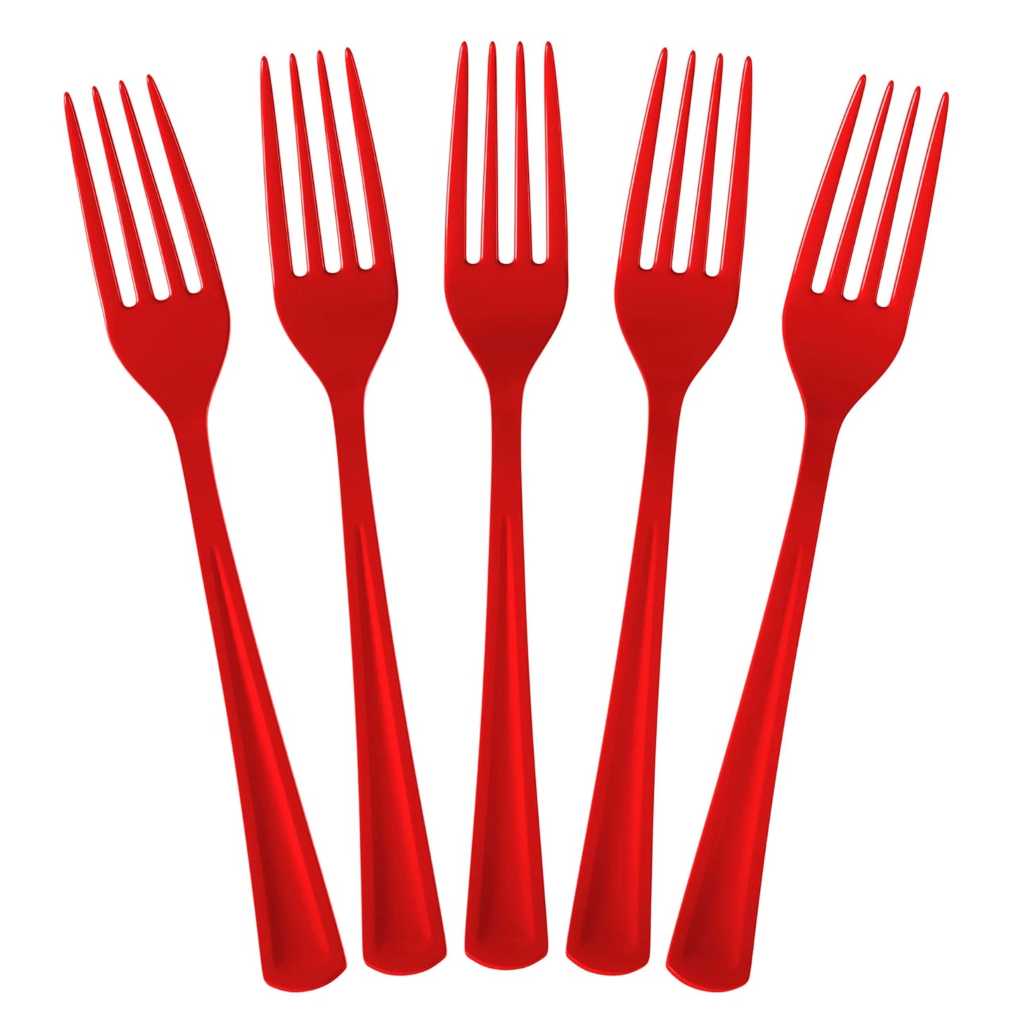 Red Plastic Forks