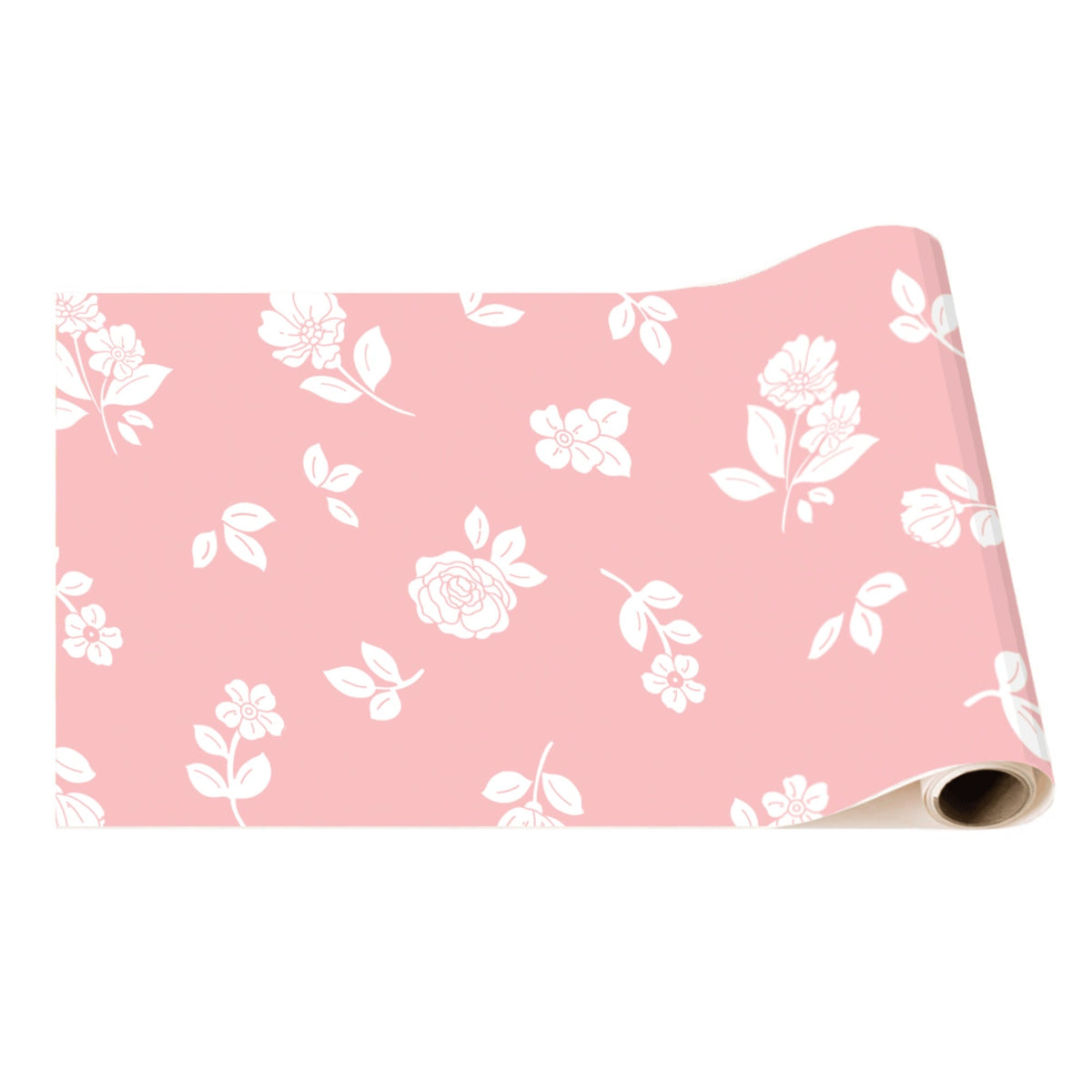 Petal Pink Elegant Floral Table Runner