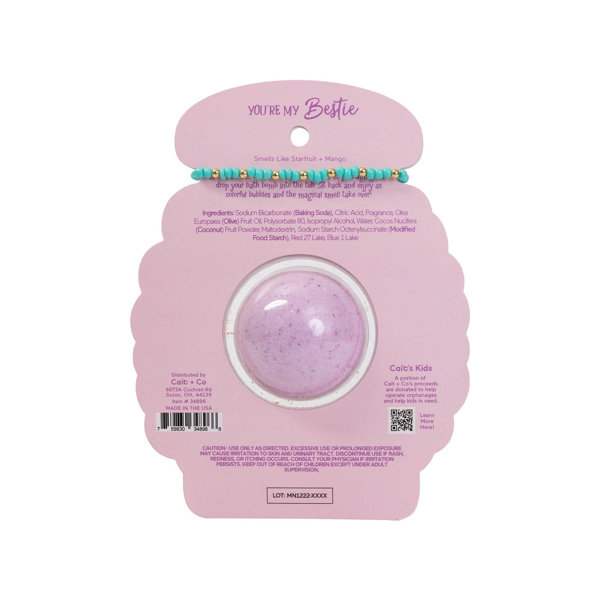 Bestie Friendship Bracelet Bath Bomb