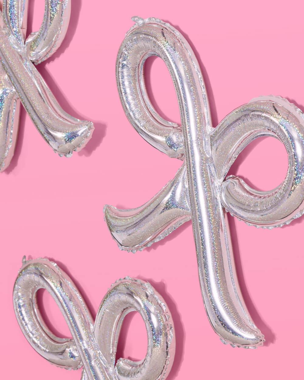 Iridescent Bow Balloons Set