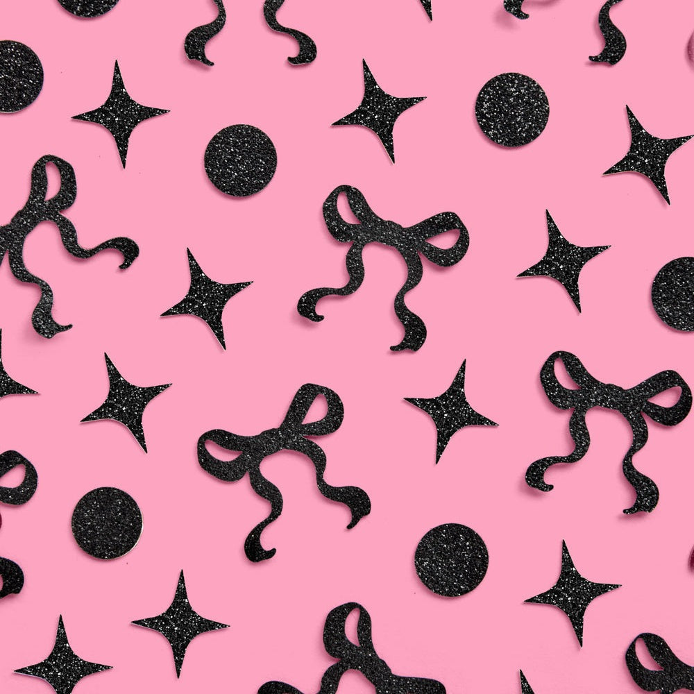 Black Bow Confetti