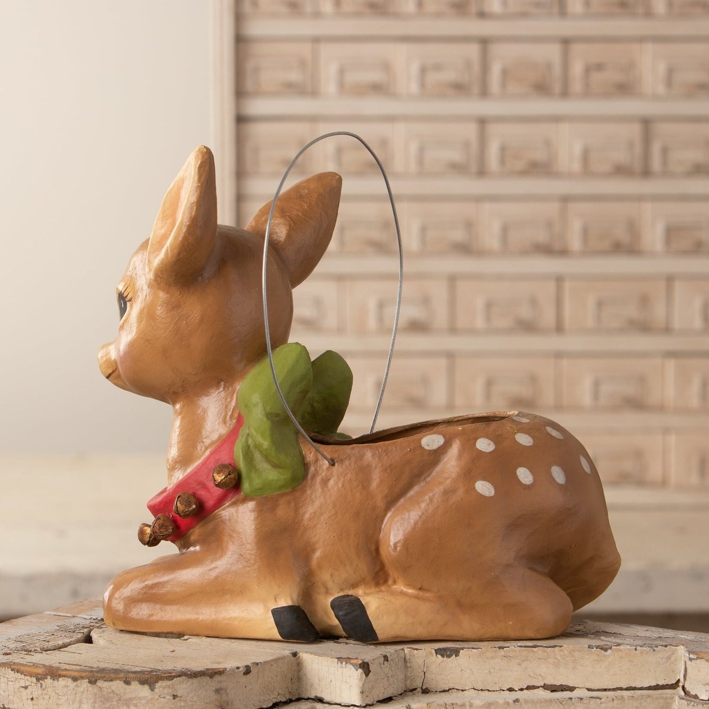 Bethany Lowe Jingle Bell Reindeer Bucket