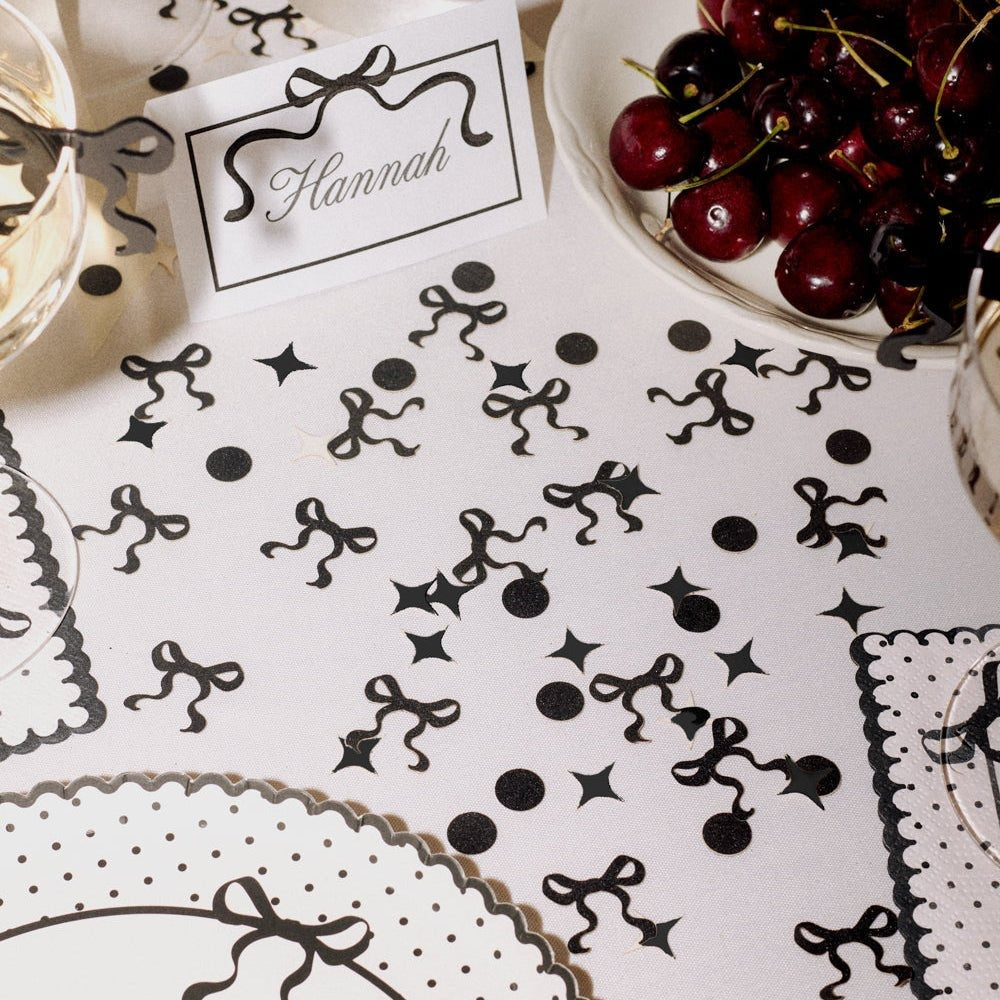Black Bow Confetti