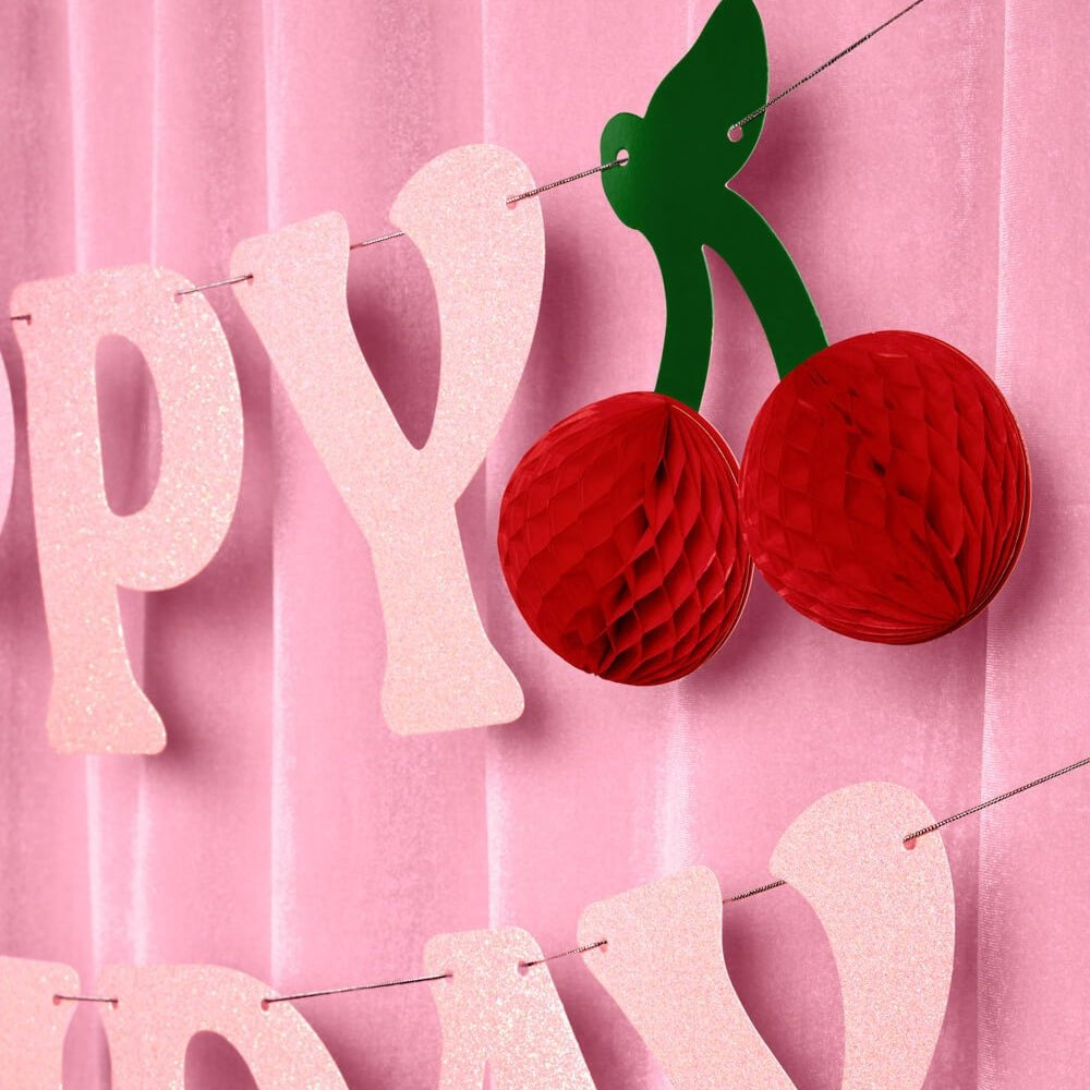 Cherry Happy Birthday Banner