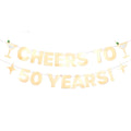 Cheers to 50 Years Birthday Banner