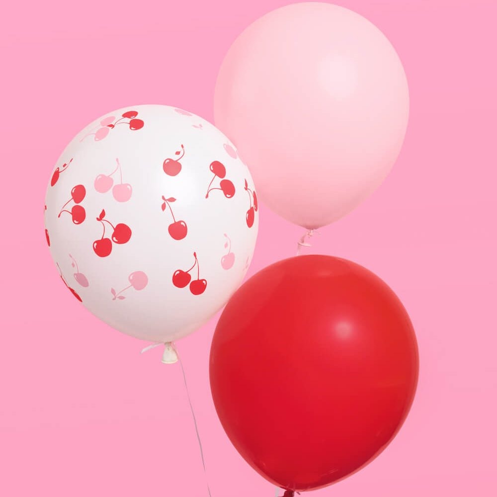 Pink & Red Cherry Balloon Set