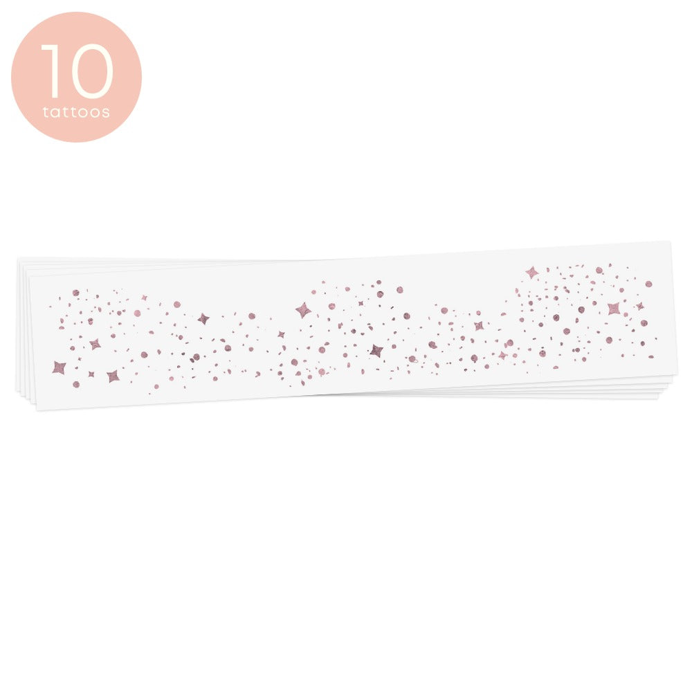 Pink Glitter Freckles Temporary Tattoos
