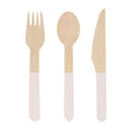 Ballet Slipper Pink Wooden Cutlery Set