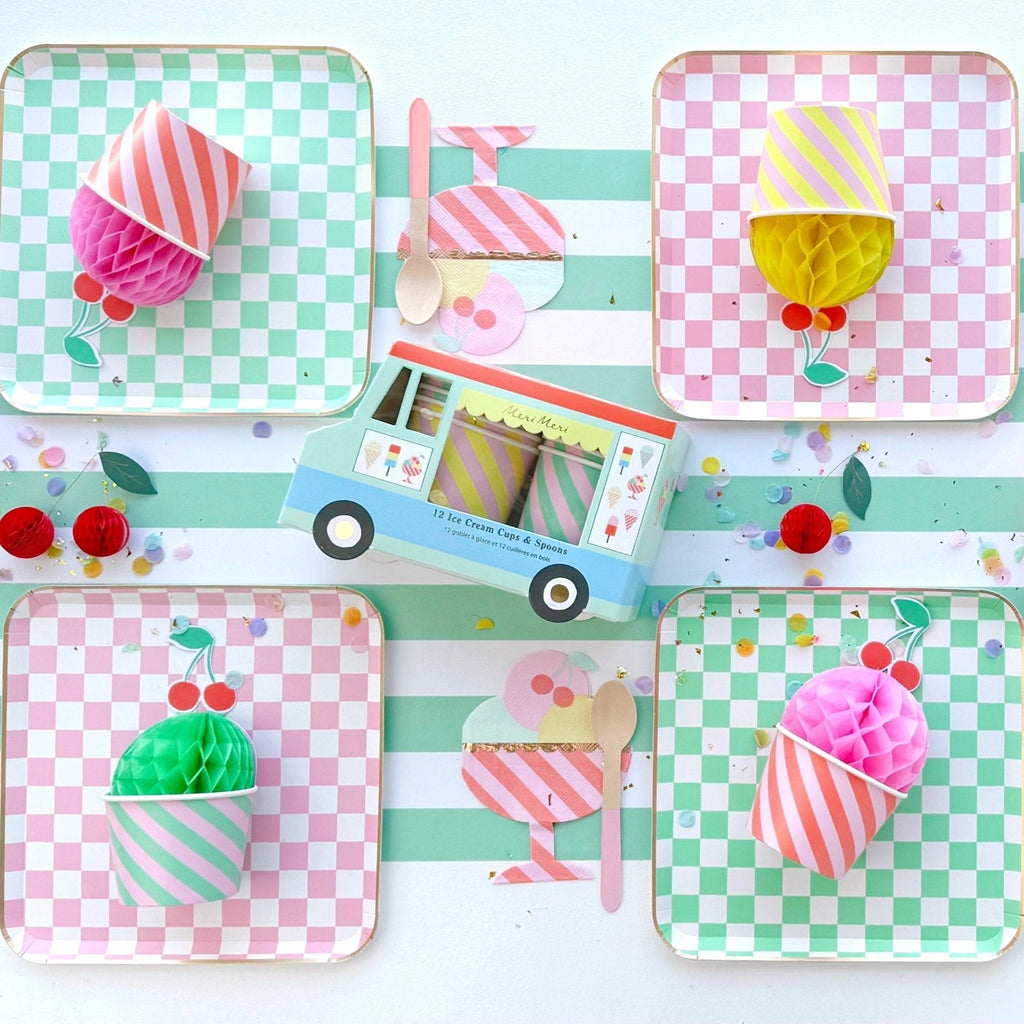 Fresh Mint Signature Cabana Stripe Table Runner