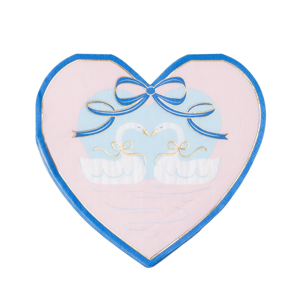 Tying the Knot Swan Heart Napkins