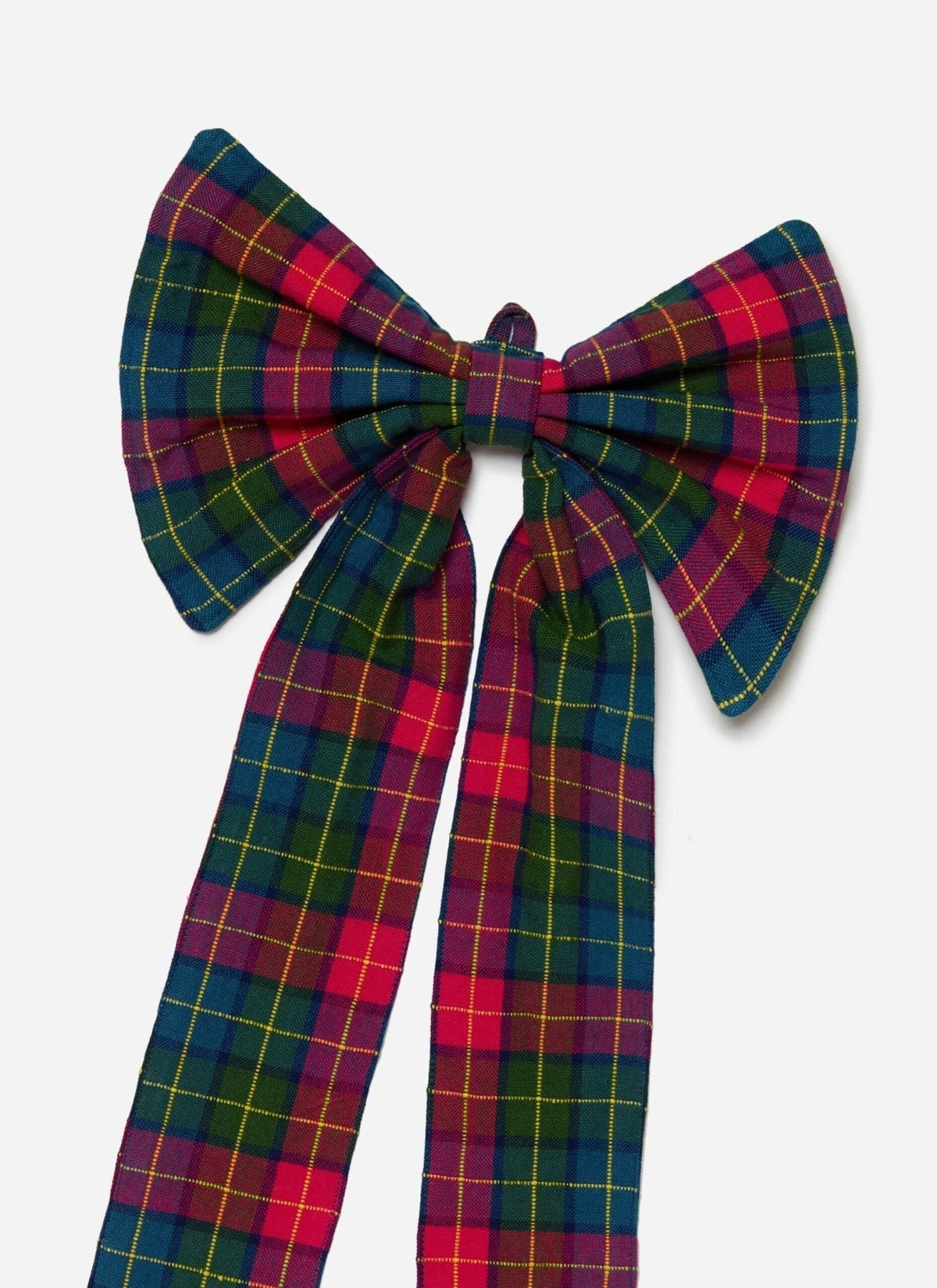 Holly Plaid Fabric Bow