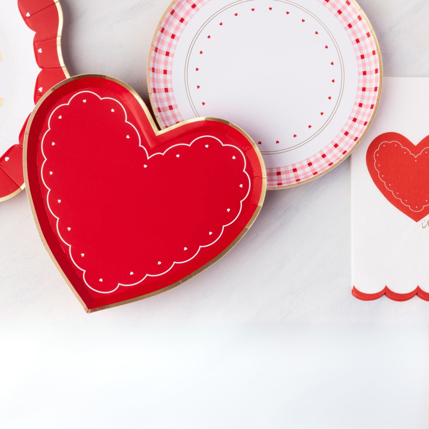 Elegant Valentine Heart Shaped Plates
